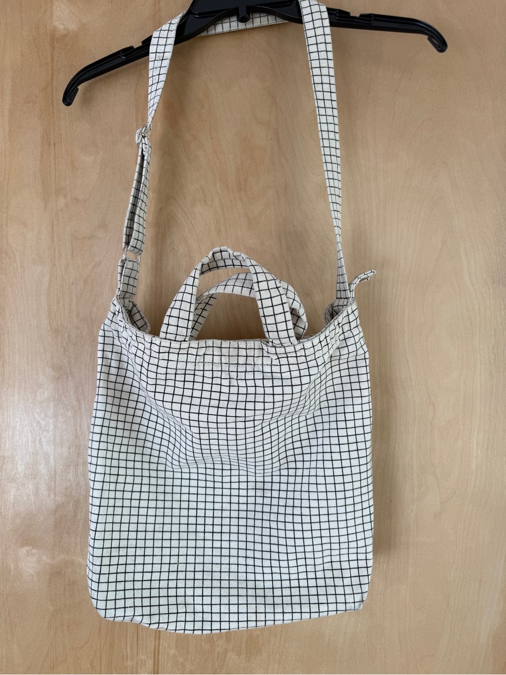 Set of 2 BAGGU Canvas Totes – Cow Print & Grid Pattern – EUC/Pre-Loved - Picture 3 of 16